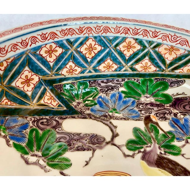 Japonisme Japanese Meiji Period Imari Porcelain Deep Bowl With Hand Painted Scene For Sale - Image 3 of 11