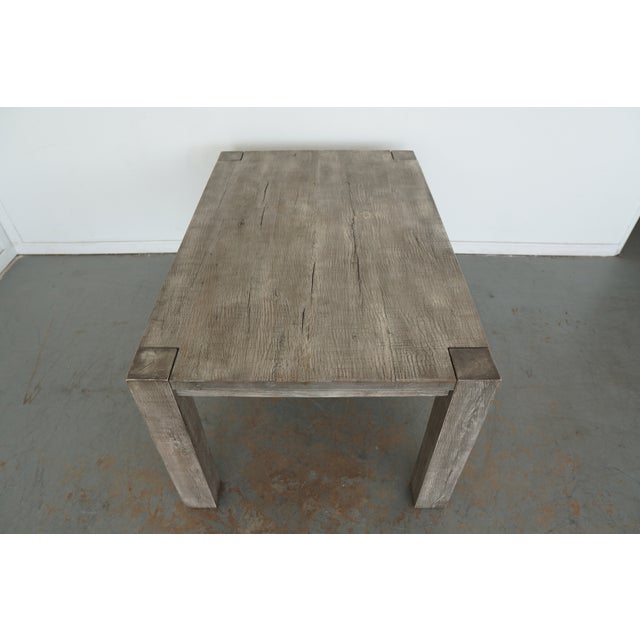 Gray Restoration Hardware Parsons Dining Table For Sale - Image 8 of 13