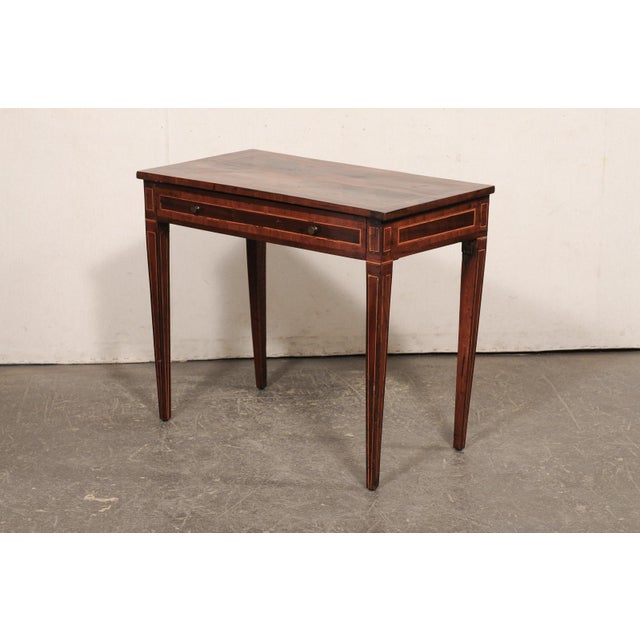 19th Century Italian Petite Console Table W/Drawer For Sale - Image 12 of 12