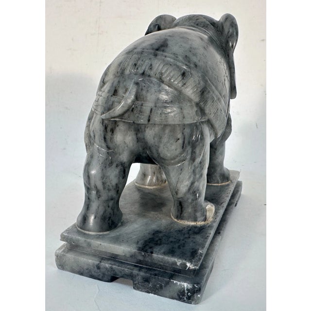 1980s Carved Soapstone Elephant, Circa 1980 For Sale - Image 5 of 9