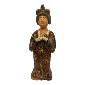 Vintage Chinese Tang Tri-Colored Glazed Tomb Ceramic Statue