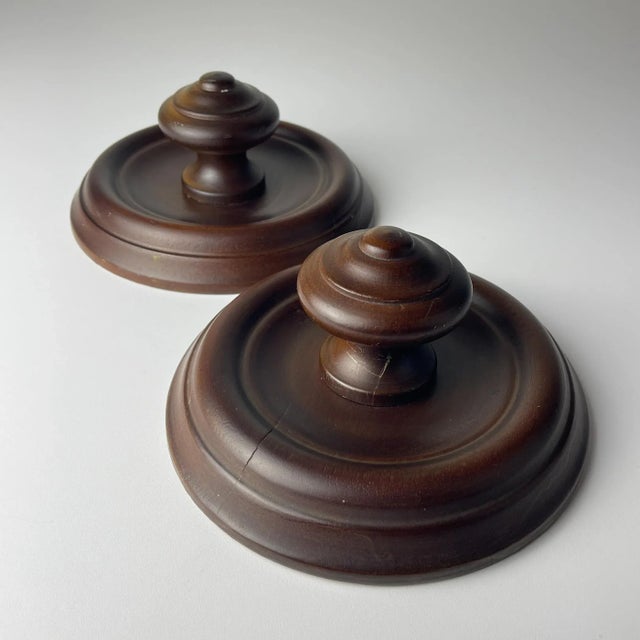 Art Deco Style Wooden Hangers, Italy, 1950s, Set of 2 For Sale - Image 11 of 16