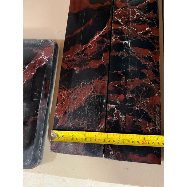Antique Neoclassical Marble Fireplace Mantel Surround c.1818 Red & Black Stone Architectural Salvage For Sale - Image 16 of 17