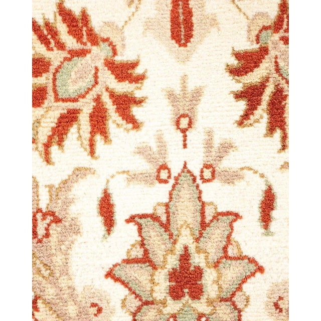 Traditional Mogul, One-of-a-Kind Hand-Knotted Area Rug in Ivory, 4' 1" x 6' 2" For Sale - Image 3 of 8