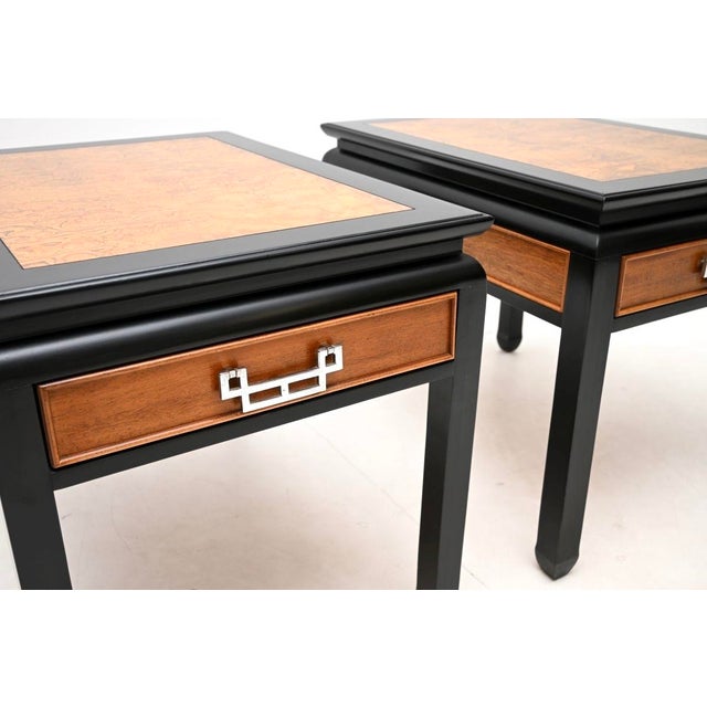 Vintage Burr Elm Side Tables by Raymond Sobota, 1980, Set of 2 For Sale - Image 11 of 12