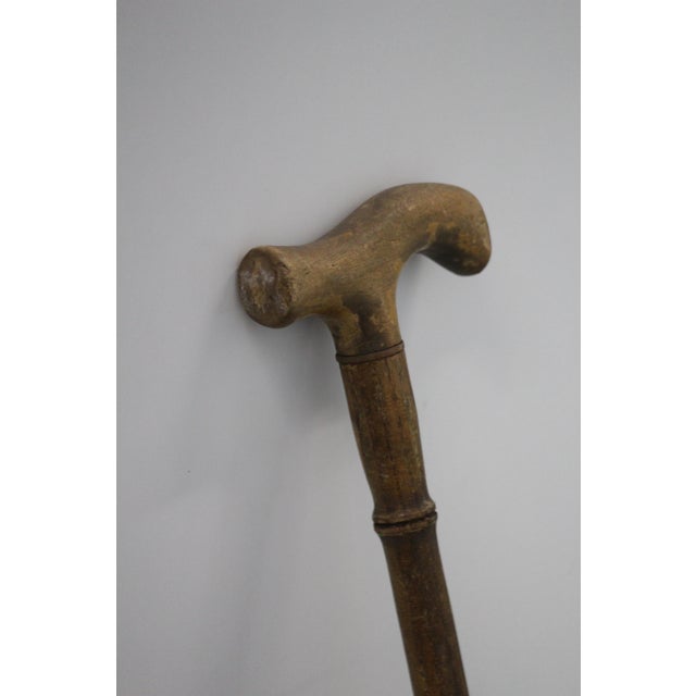 Contemporary Vintage Wooden Walking Stick, 1950s For Sale - Image 3 of 16