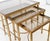 French Nesting Tables of Brass With Smoked Glass For Sale - Image 9 of 18