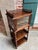 Antique English Display Cabinet Narrow Bookcase Étagère Glass Walnut C1920 For Sale - Image 4 of 18
