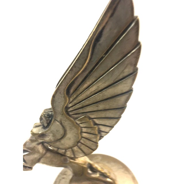 Metal Art Deco "Centauride" or "Centauresse L'Éclair" Car Mascot Hood Ornament For Sale - Image 7 of 11