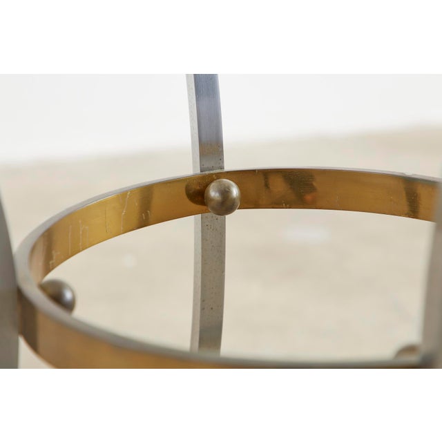 Maison Jansen Style Steel and Bronze Center Table For Sale - Image 11 of 13