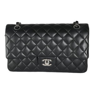 Black Quilted Lambskin Medium Classic Double Flap Bag