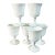 1970s Vintage Americana Arts & Crafts Indiana Glass Grape Milk Glass Water/Wine Goblets - Set of 6 For Sale