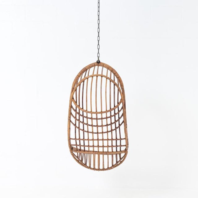 Pendant Egg Chair in Rattan For Sale - Image 13 of 18