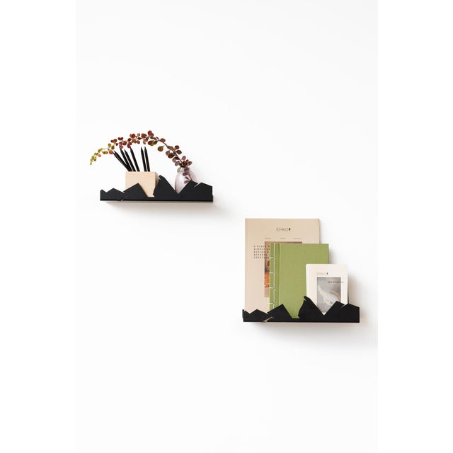 Black NVMD Mountains Floating Shelf in Black Steel from EMKO, Set of 2 For Sale - Image 8 of 14