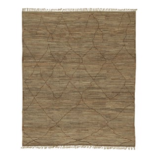 Rug & Kilim’s Modern Rug with Beige-brown Geometric Patterns - 13x18 For Sale