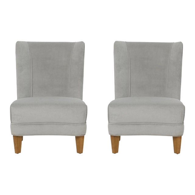 Edward Wormley for Dunbar Slipper Lounge Chairs - A Pair For Sale