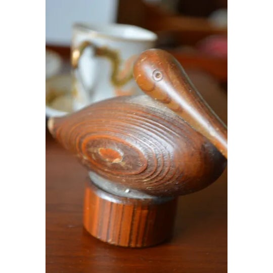 American 1970s Hand Carved Wooden Duck For Sale - Image 3 of 4