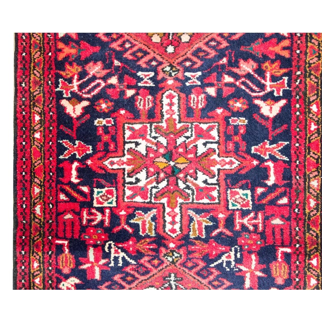 Mid 20th Century Mid-20th Century Persian Heriz Runner For Sale - Image 5 of 14