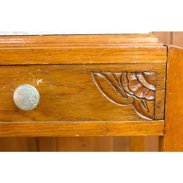 Art Deco Dressing Table with Marble Tray, 1940s For Sale - Image 4 of 10