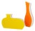 Villeroy & Boch Neon Color-block Lucite Vase, a pair, circa 1990 For Sale