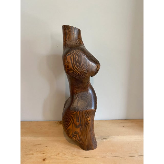 Vintage Solid Wood Modern Sculpture of a Womans Body For Sale In New York - Image 6 of 9