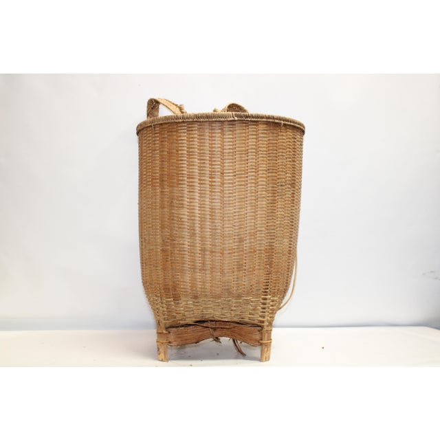 Postmodern Vintage Wicker Harvest Backpack For Sale - Image 3 of 14