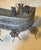 Vintage Silverplated Filigree Miniature Cocktail Bar & Stool Set - 8 Pieces - Daisy Inlay For Sale - Image 9 of 13