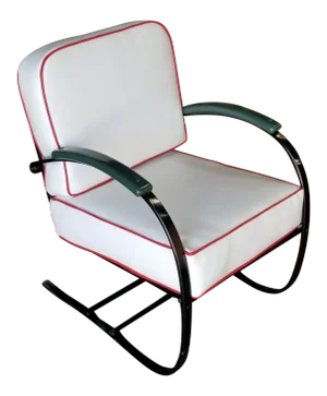 Wolfgang Hoffmann Custom Green and Black Springer Chair for Howell