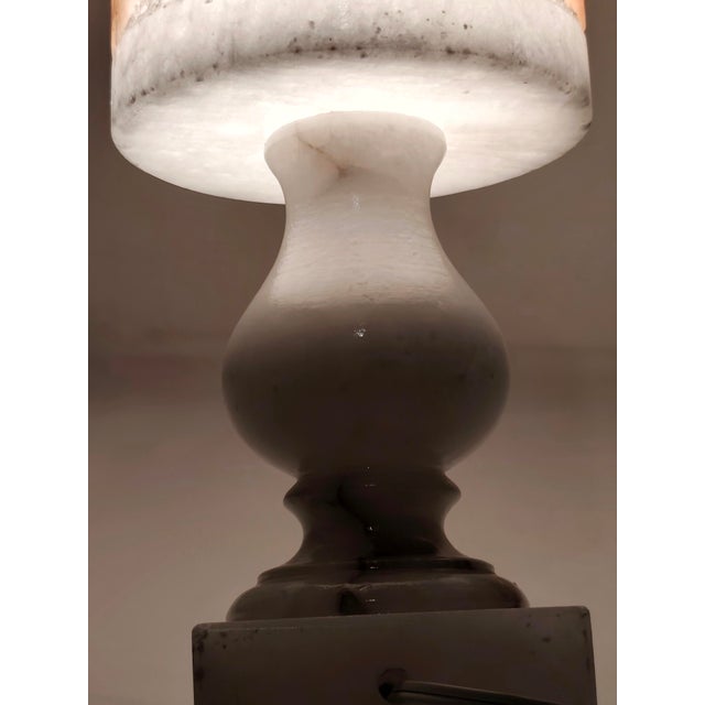 Vintage Spanish Alabaster Table Lamp, 1950s For Sale - Image 6 of 13