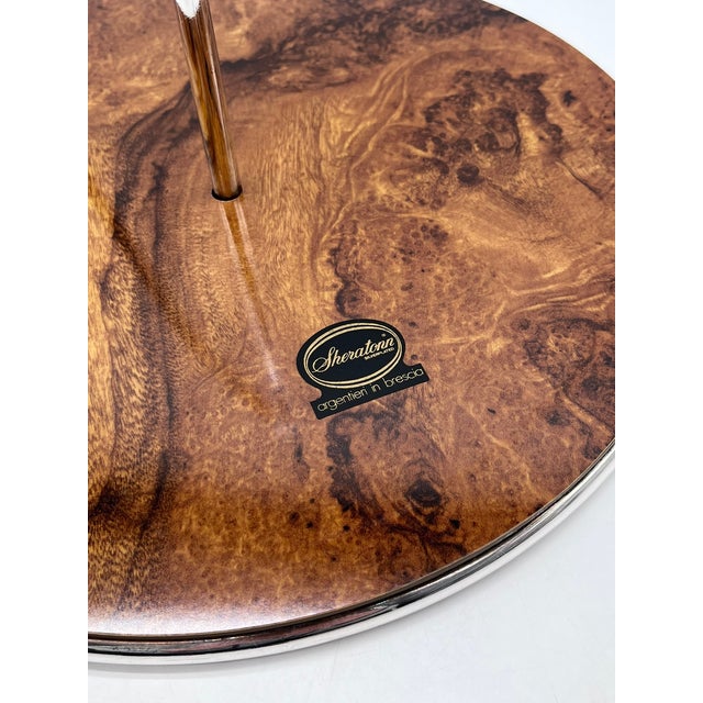 Mid-Century Round Silver-Plated Serving Tray from Sheratonn, 1930s For Sale - Image 12 of 13