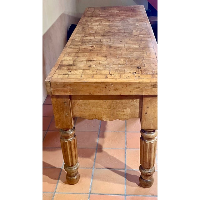 Tan Vintage Butchers Block, 1950s For Sale - Image 8 of 11