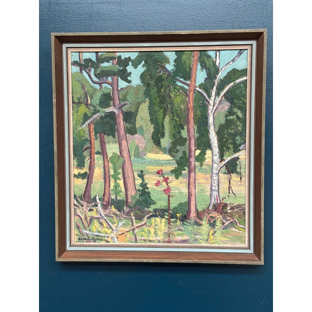 Bertil Lundgren, Forest, 1949, Oil on Panel, Framed For Sale - Image 16 of 18