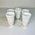 1950s 1950s Vintage Americana Arts & Crafts Boho Chic Milk Glass Pedestal Ice Tea Glasses - Set of 5 For Sale - Image 5 of 9