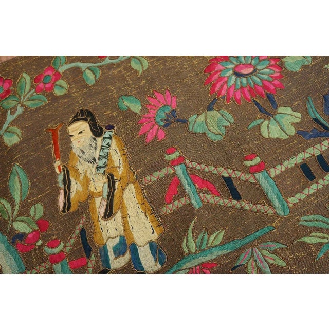 Late 19th Century Chinese Silk & Metal Embroidery ( 1' 9'' x 12' 9''-53 x 387 ) For Sale - Image 12 of 12