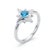Swiss Blue Topaz Compass Ring, Celestial Star Style Shape Ring Us 7 For Sale - Image 4 of 4