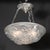 1930s Art Deco Frosted Glass Floral Cubist Chandelier W/ Chrome Fittings Signed Degué For Sale - Image 5 of 18