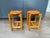 Mid 20th Century Vintage Pair of French Wood Stools For Sale - Image 5 of 5