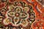 Persian 1940s Small Mid Century Red Rust Medallion Tabriz Handknotted Silk Carpet Rug For Sale - Image 3 of 5