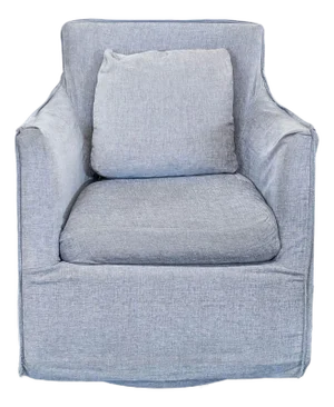 Restoration Hardware Gray Swivel Lounge Chair