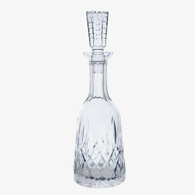 Late 20th Century Late 20th Century Waterford Crystal Lismore Tall Wine Decanter With Stopper For Sale - Image 5 of 13