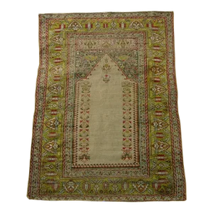 Antique Silk Turkish Rug 5.5x3.8