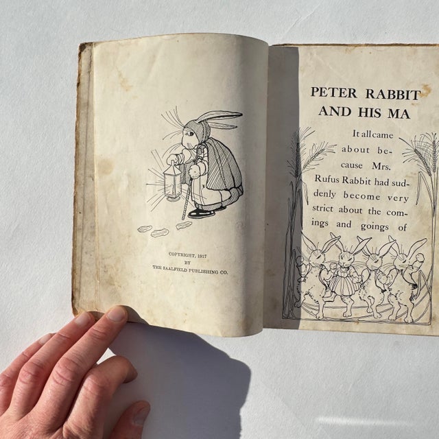 1917 “Peter Rabbit and His Ma” Children’s Book For Sale In Columbia, SC - Image 6 of 7