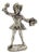 Vintage Italian Handmade Silver Renaissance Character Figurine, 1970s For Sale