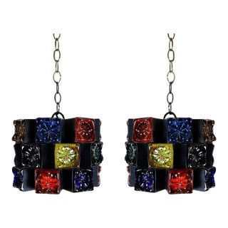 1960s Mexican Modern Pair of Lamps by Feders For Sale