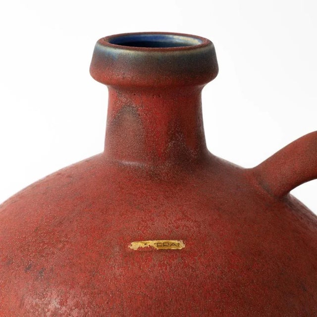 1970s Red Fal Lava Vase by Kurt Tschörner for Otto Keramik For Sale - Image 5 of 10