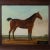 A portrait of a race horse with title “Hart of Oak,” circa 1870. English, though possibly of German derby pedigree as...