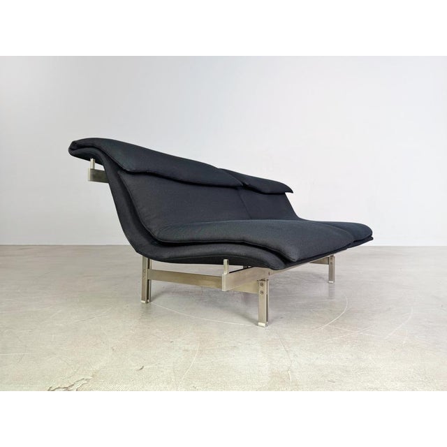 Saporiti Italia Wave 2-Seater Sofa by Giovanni Offredi for Saporiti Italia, 1970s For Sale - Image 4 of 13