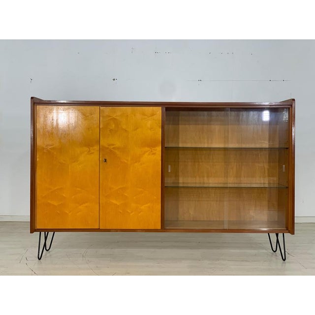 Mid-Century Highboard in Wood For Sale - Image 10 of 10