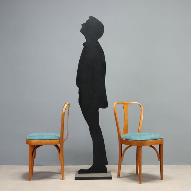 Beech wood chairs of Italian manufacture dating back to the 1960s, featuring an elegant and functional design typical of...