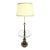 Vintage Stiffel Solid Brass Floor Lamp W Glass Tray Table For Sale